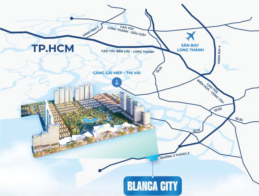 Vị trí Blanca City mở ra tiềm năng khai thác đa tầng giá trị cho dự án